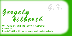 gergely hilberth business card